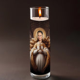 Jennifer Coolidge prayer candle, designed by Pray To The Stars